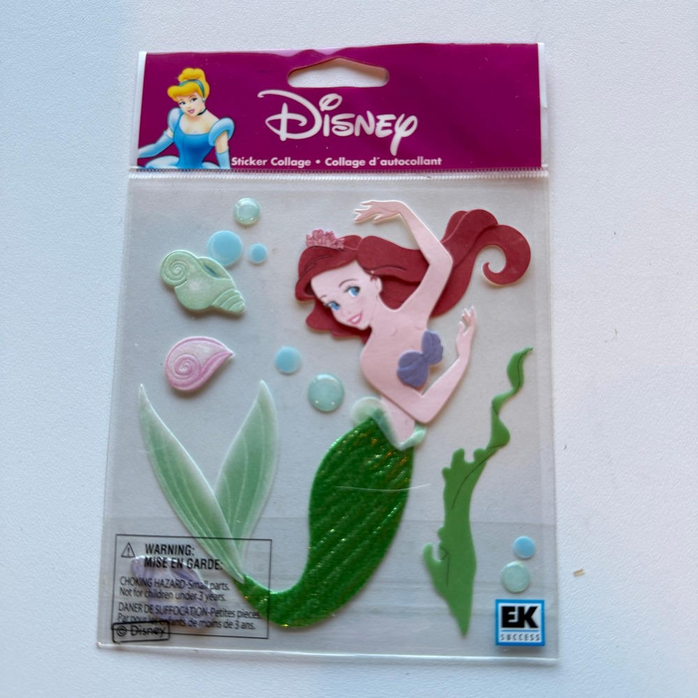 Disney Ariel The Little Mermaid Sticker Collage EK Success Jolee's Boutique NEW